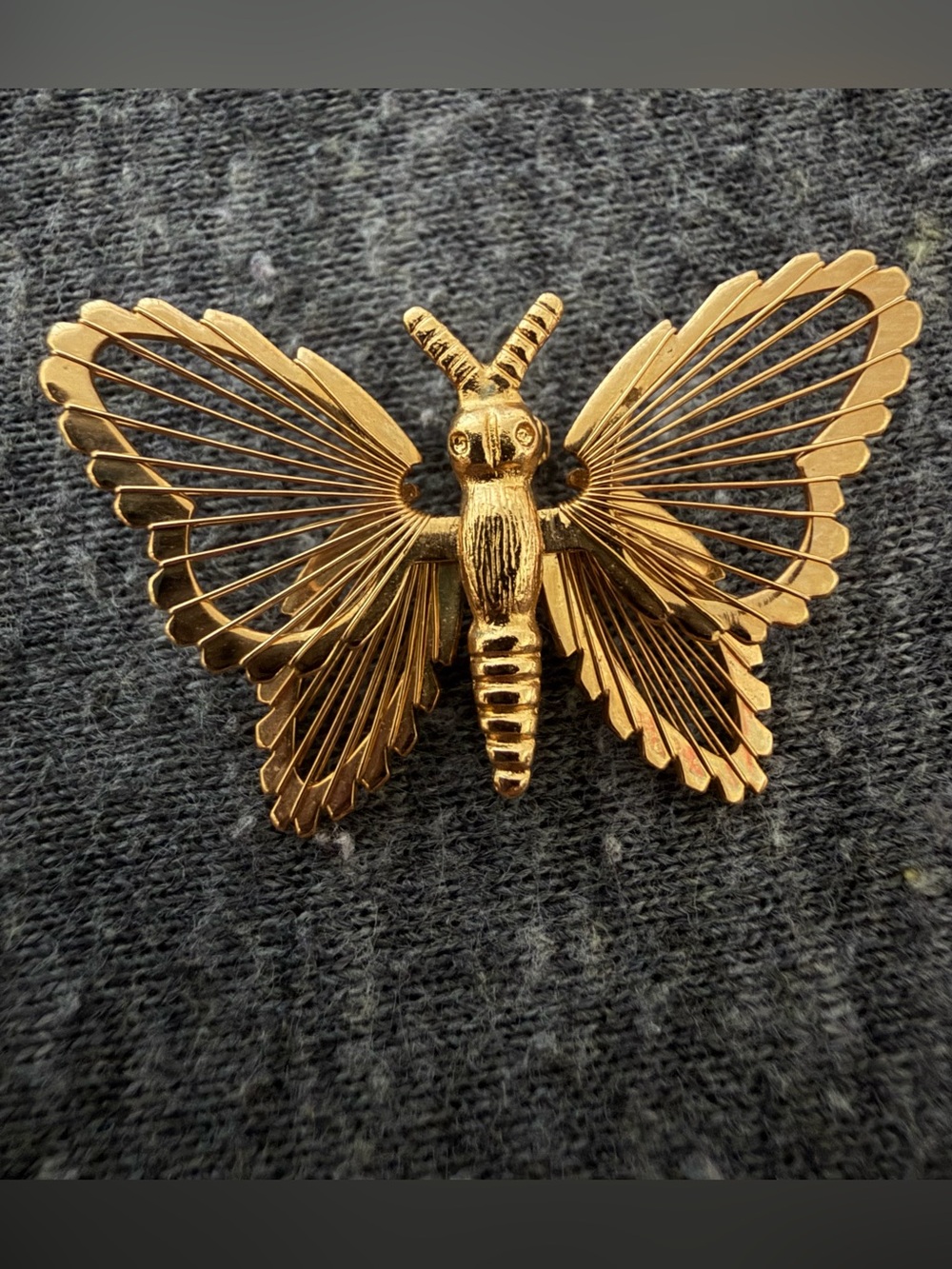 NWOT 1960’s Vintage Monet Spinneret Butterfly Brooch